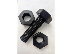 spinning bidirectional bolt fidget fun nut screw toy 3d print model - Mito3D