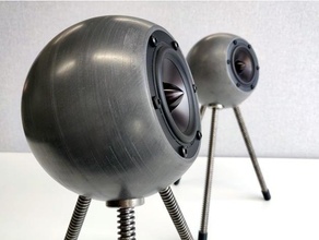 desktop loudspeaker tripod audio hifi speaker 3d print model - Mito3D