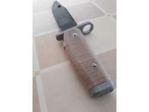 baionetta m6 airsoft m14 attaccamento cyma coltello 3d print model - Mito3D