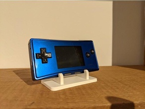 gameboy micro monitor estante soporte 3d print model - Mito3D