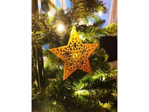 xmas tree star & topper year 3d slash art christmas ornament customized decoration happy merry toy toys 3d print model - Mito3D