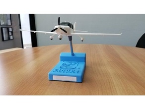 model airplane - cirrus sr-20 22 desk base 3d print model - Mito3D