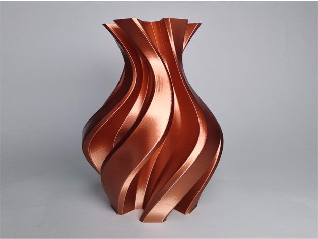 twisted vase flower pot spiral mode 3D print model - Mito3D
