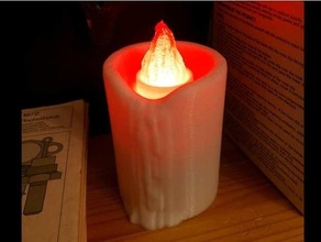 led candle enclosure advent christmas decoration diy electric fake flame leds light torch pcb xmas decorations 3d print model - Mito3D