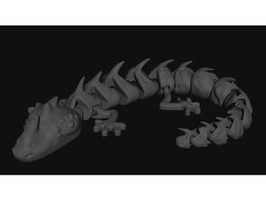 articulado puntiagudo lagartija 3d animal figura 3d print model - Mito3D