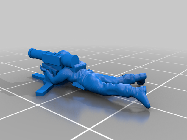 sagger missile launcher prone firing infantry team yankee 3D print model - Mito3D