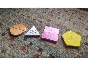 einfach Kinder Rätsel Puzzle Spielzeug 3d print model - Mito3D