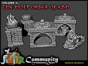 religious relics brazier - 28mm dnd dungeons dragons miniature pathfinder 3d print model - Mito3D