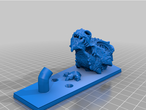 dragon hook wall 3d print model - Mito3D