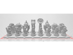 mech xadrez conjunto mechwarrrior 3d print model - Mito3D