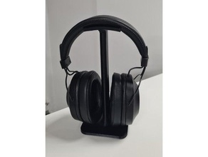 minimalist headphone stand design desktop headphones holder simple 3d print model - Mito3D