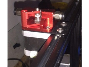 lse nema 17 stepper motor mounting plate extrusion rail 2020 bracket nema17 mount 3d print model - Mito3D