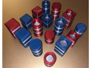 Quarto Spiel Rillen Brettspiel 3d print model - Mito3D