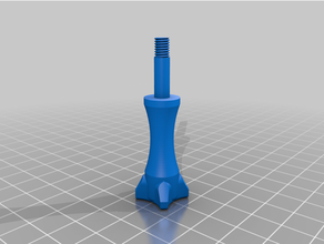 gopro botão plástico longo 9 monte parafuso 3d print model - Mito3D