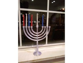 classico menorah chanukah hanukkah kosher menora religioso 3d print model - Mito3D