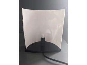 180 degree curved lithophane lamp base lithopane light stand 3d print model - Mito3D