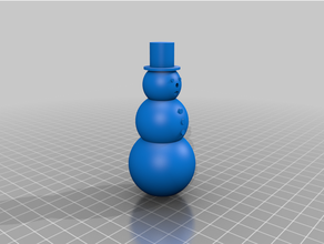 snowman nightlight 3d print model - Mito3D