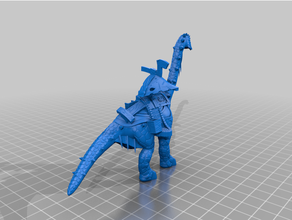 brutosaur mount halves remix 3d print model - Mito3D
