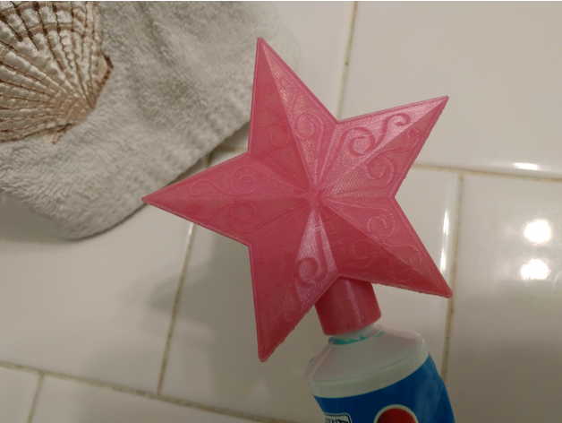 star toothpaste cap 3D print model - Mito3D