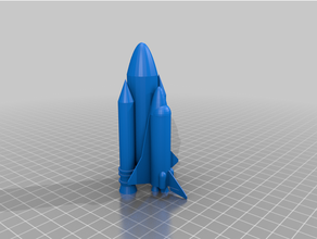 space shuttle boosters single print - paint advised nasa usa 3d print model - Mito3D