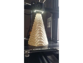 christmas tree blocky vase mode hack - 23cm tall 5 hours 3d print model - Mito3D