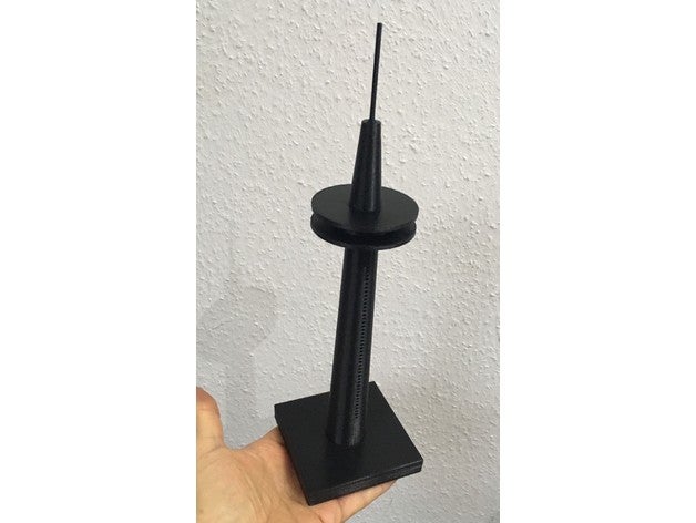 fernmeldeturm mit uhr clock dcf77 duesseldorf tower turm 3D print model - Mito3D