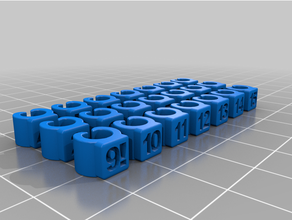 resizable cable labels set 3d print model - Mito3D