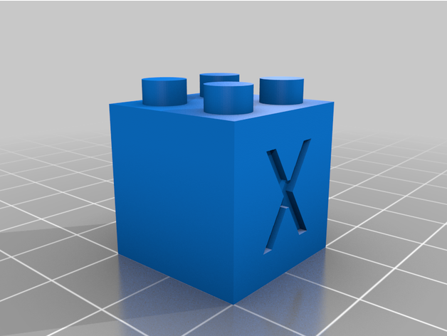 impilabile calibrazione cubo test Lego stampante 3D print model - Mito3D