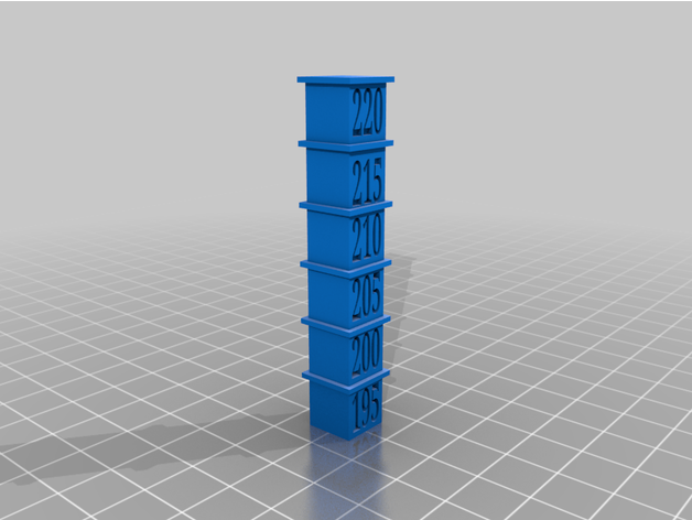 temp tower pla temperature test print 3D print model - Mito3D