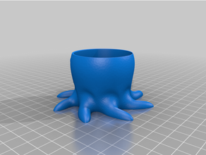 octopus planter smile 3d print model - Mito3D