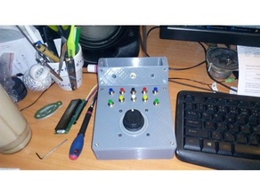 pc game controller box arduino joystick ats ets ets2 steering wheel 3d print model - Mito3D