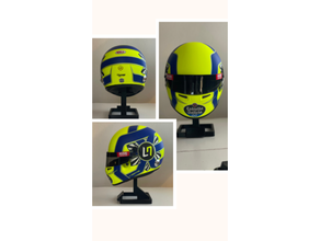 f1 1 2 scale helmet display stand - long short base 3d print model - Mito3D