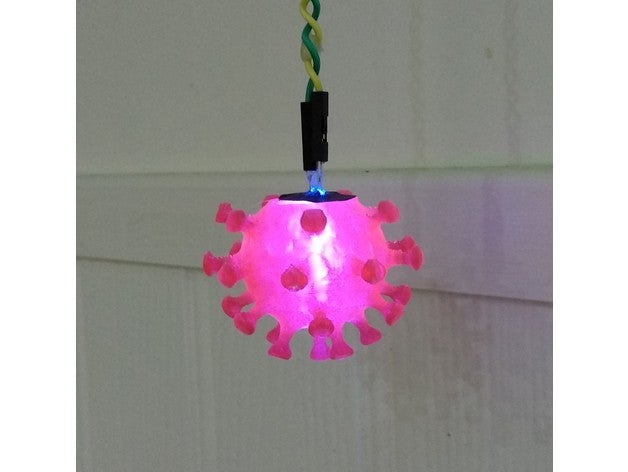 glowing covid christmas bauble arduino decoration ornament covid-19 led teensy weihnachten 3D print model - Mito3D