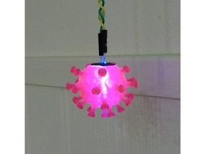 glühend Covid Weihnachten Flitter Arduino Dekoration Ornament covid 19 LED teensy weihnachten 3d print model - Mito3D