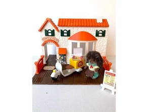 texturizado pizzaria brinquedo casa feriados crianças conjunto brinquedos sylvanian famílias 3d print model - Mito3D