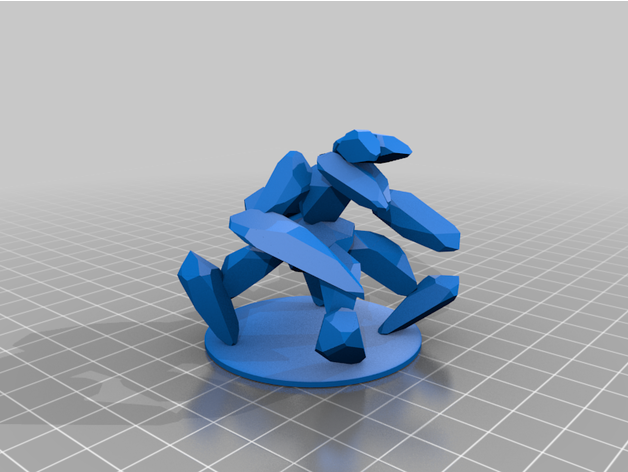 cristal bête dnd miniature donjons dragons donjon élémentaire Golem monstre 3D print model - Mito3D