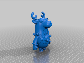 fallguys reindeer christmas 3d print model - Mito3D