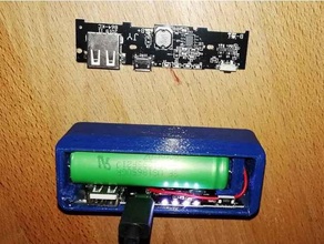 compatto 2a USB accumulatore energia 18650 integrato batteria titolare supporto 3d print model - Mito3D