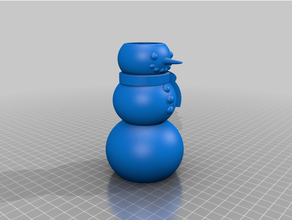 remix adjustment snowman gift box maze 3d print model - Mito3D