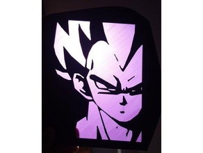 vegeta remixar san Goku adulto bolha Dragão cuadro bola 3d print model - Mito3D