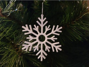 fiocco neve ornamento Natale decorazione natale albero ornamenti 3d print model - Mito3D