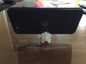 grenouille téléphone supporter argent remix iphone long lk4 soutiens ouverture filament 3d print model - Mito3D