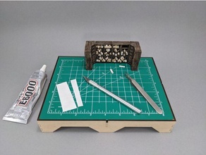 cutting mat tray glowforge lasercut stand 3d print model - Mito3D