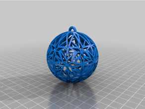 christmas bauble - snowflake ornament 3d print model - Mito3D