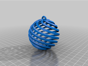 christmas bauble - spirals ornament 3d print model - Mito3D