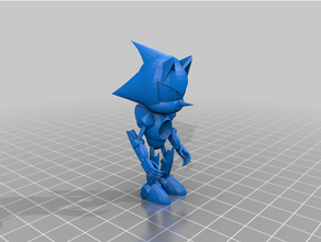 metal Sonic 3d print model - Mito3D