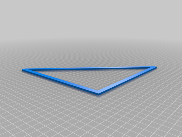 3d printer x-y straight angle hardcore test triangle 3D print model - Mito3D