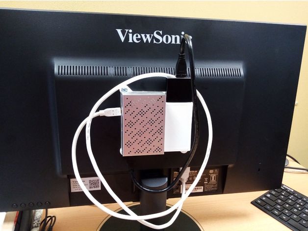 support vesa pi4 + ssd case raspberry pi 100 3D print model - Mito3D