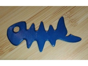 fish bone auricular soporte espina rápido impresión 3d print model - Mito3D