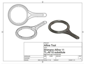 shimano alfine 11 polvere cap attrezzo tl af10 alfine11 interno Ingranaggio centro 3d print model - Mito3D